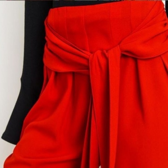 RAYA Red tie front Pants - Picture 4 of 5